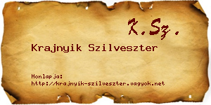 Krajnyik Szilveszter névjegykártya