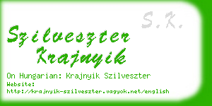 szilveszter krajnyik business card